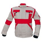 MAX kabát 260 g/m2 szürke/piros 58