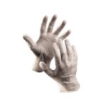 CERVA Rail púderezett egyszer használatos fehér vinil kesztyű (100db/csomag)