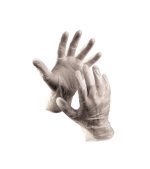 CERVA Rail púderezett egyszer használatos fehér vinil kesztyű (100db/csomag)