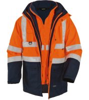 Vizwell 5 az 1-ben szélálló vízálló jól láthatósági jelző kabát, parka