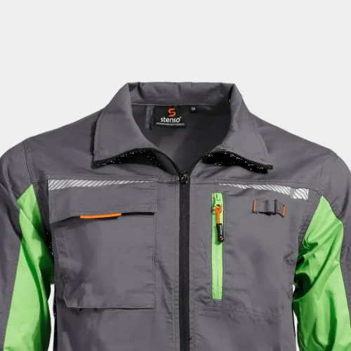 STENSO PRISMA LIGHT STRETCH munkakabát szürke-zöld